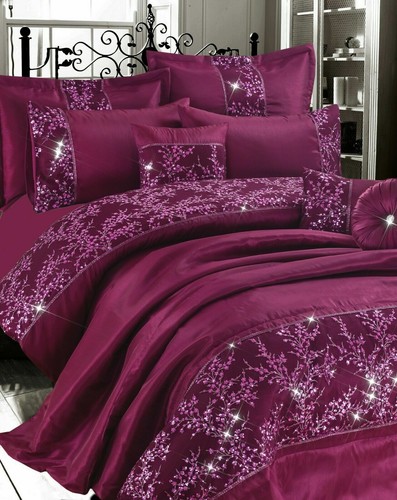 Plum luxury embroidery gigi - plum,
