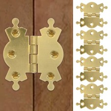 Butterfly Hinges x4 QUALITY BRASS Small 5cm Cupboard Cabinet Door Box Decorative