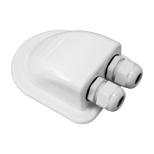 Waterproof double cable entry