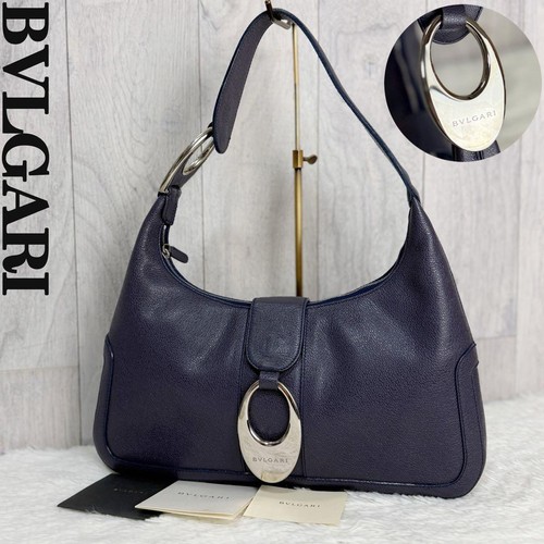 Bvlgari navy leather - bvlgari, shoulder