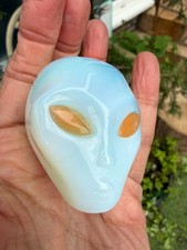Opalite Carved Alien head