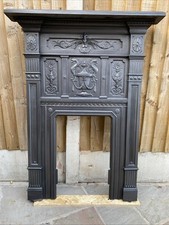 Tall Restored 1880s Original Victorian Cast Iron Fire Surround / Fireplaces