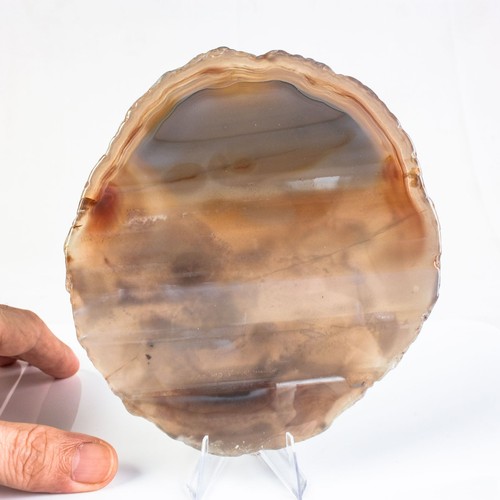 226g 138mm natural agate - 138mm, slice