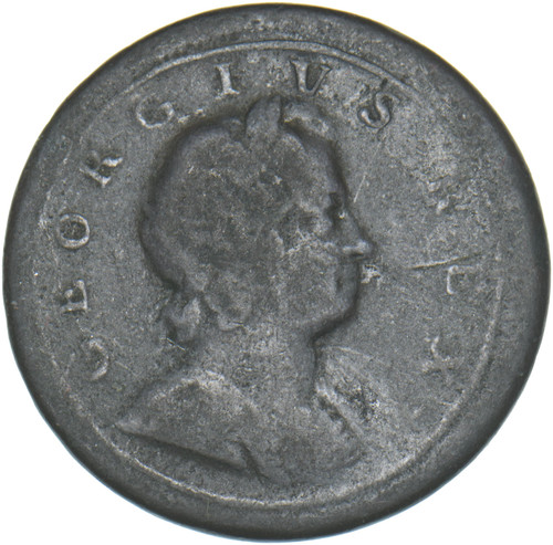 1719 halfpenny george i - 1719,