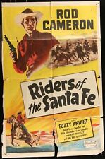 RIDERS OF SANTA FE Rod Cameron 1945 Rare FF 1-SHEET MOVIE POSTER 27 x 41