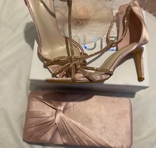 Pink Quiz Shoes & Bag Wedding + Fascinator Worn Once