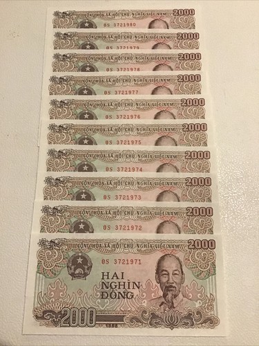 Lot vietnam banknotes - x,