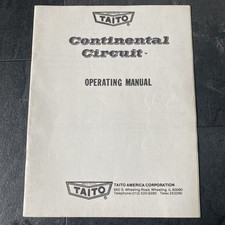 TAITO CONTINENTAL CIRCUIT OPERATING MANUAL UPRIGHT DRIVING GAME COMPLETE 