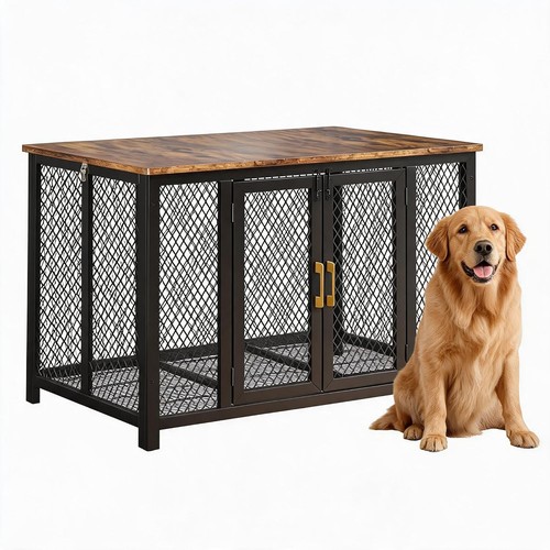 Dog cage ironwood - dog, cage,