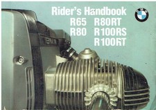 BMW R65 R80 R80RT R100RS & R100RT ORIGINAL 1987 OWNERS HANDBOOK & SERVICE RECORD