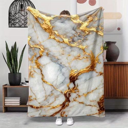 Marble texture flannel - marble, throw