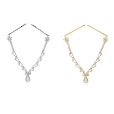 Forehead Chain Jewelry Indian Boho Crystal Headpiece Rhinestones for Head Ch