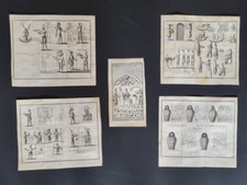 Set of 5 antique (1719) prints