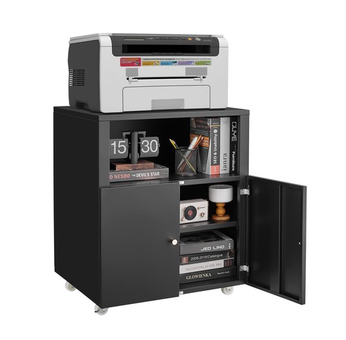 Metal printer cabinet with - printer,