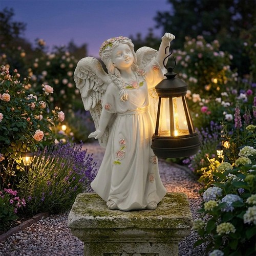 Garden angel statue solar - garden,
