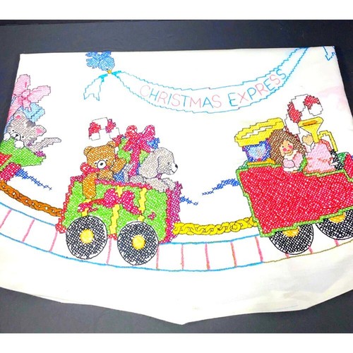 Vintage embroidered christmas - vintage,