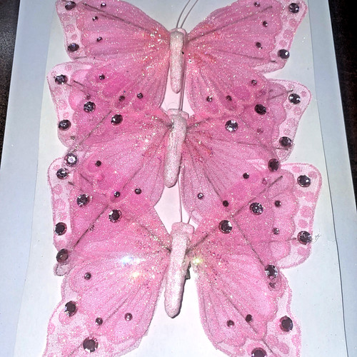 Large glitter butterfly - large,