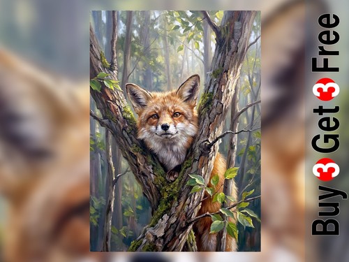 Curious woodland fox - woodland,