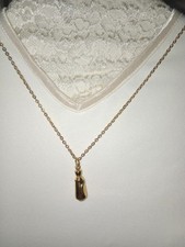 Estee Lauder Gold Plated Shaped Perfume Bottle pendant And Necklace