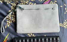 Matalan Grey PU Clutch Bag With Wrist Strap