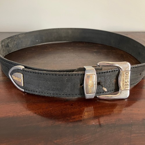 Diesel vintage leather belt - vintage,