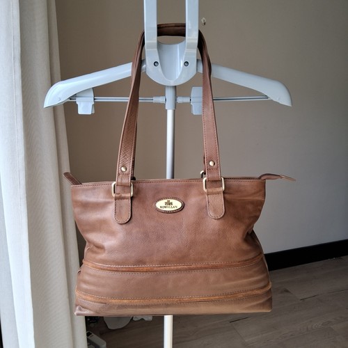 Rowallan leather handbag tan - rowallan,
