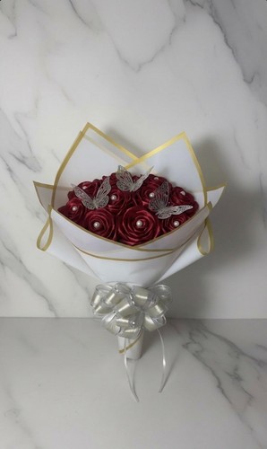 Handmade ribbon forever flower - ribbon,