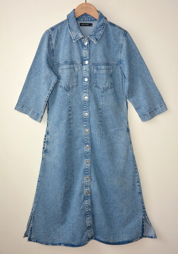 Blue acid wash - denim, collared