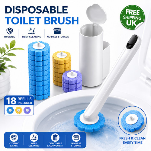 Disposable toilet brush set - toilet,