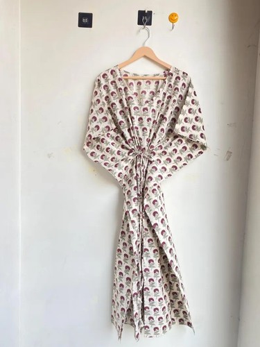 White floral kaftan indian - kaftan,