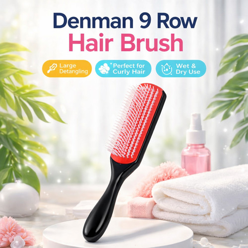 Denman row hair brush large - brush,