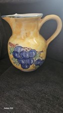 Unique Hand Painted Yellow Jug