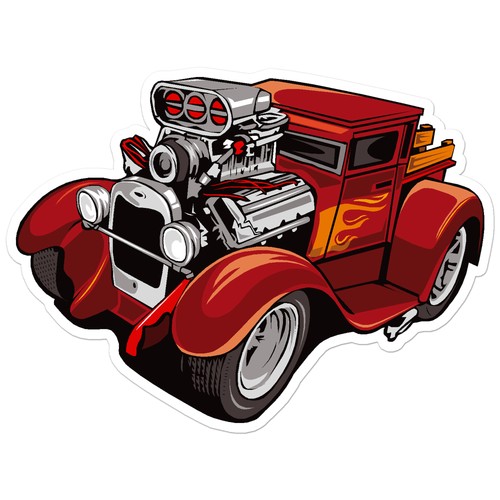Hotrod car pickup - hotrod,