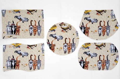 Beach cats placemats - beach,