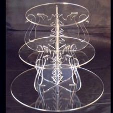 Three Tier Swan Design Round Cake Stand
