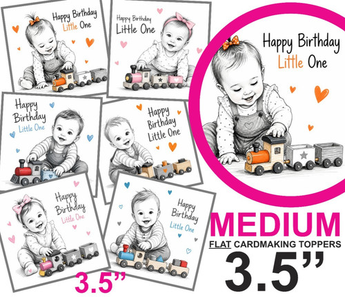 Babies birthday card toppers - babies,