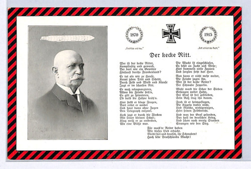 Germany ww1 zeppelin card - ww1,