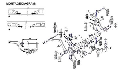 Detachable tow bar for - detachable,