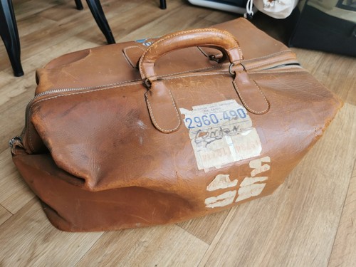 Vintage leather duffle holdall - leather, duffle/holdall