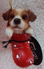 Vivid Arts Resin Hanging Christmas Tree Decoration : Jack Russell Puppy Stocking
