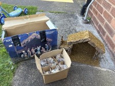 Vintage Wooden Nativity Scene