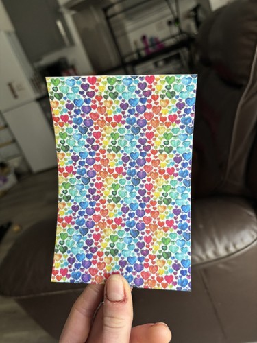 Rainbow hearts tubie - tape,, ng