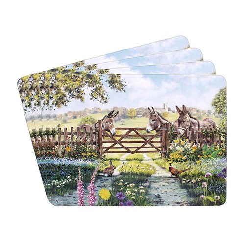 Placemat set donkey farm - set, of