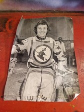 John 'Tiger ' Louis of Ipswich Witches Speedway Photograph 16x 12 inches 
