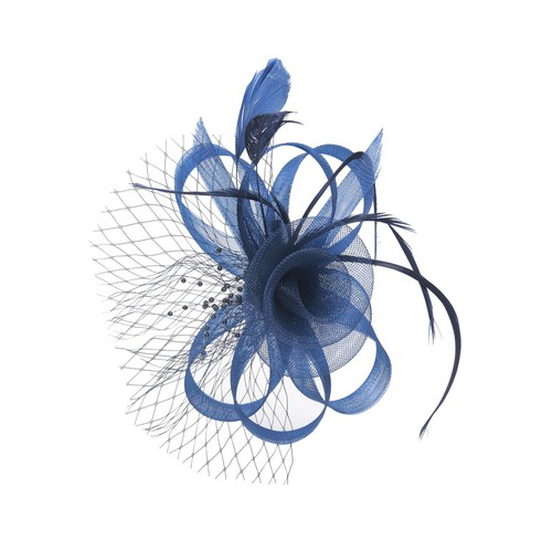 Fascinator with veil - with, clip