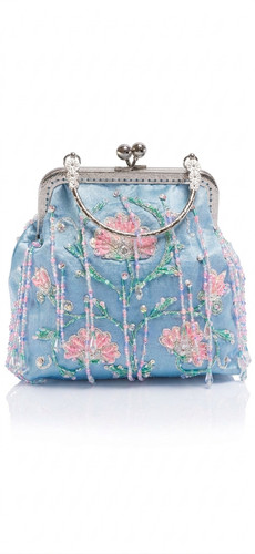 New handmade light blue - blue, silk