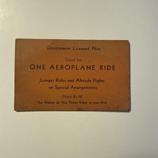 Early Aeroplane Ride Ticket