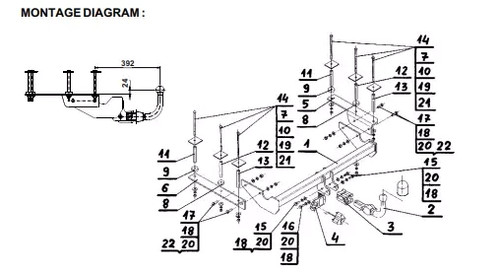 Detachable tow bar - detachable,