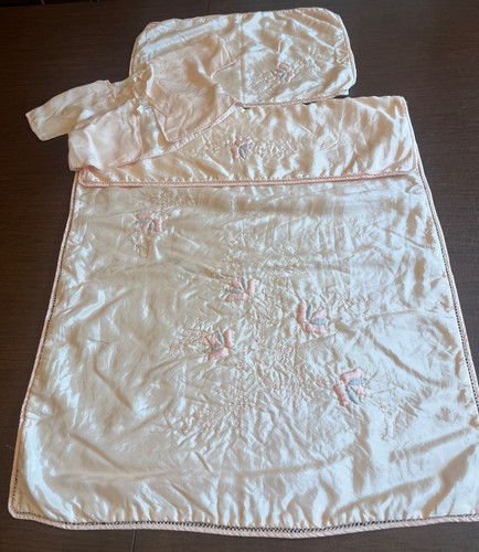 Vintage pink silk embroidered - vintage,