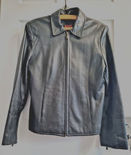 Vintage Trader Jeans company ladies Short Black size 16 soft leather Jacket